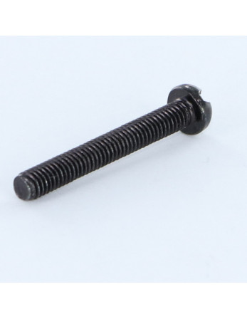 Vis métaux Tête cylindrique TC Fendue M4X10 Acier zingué noir