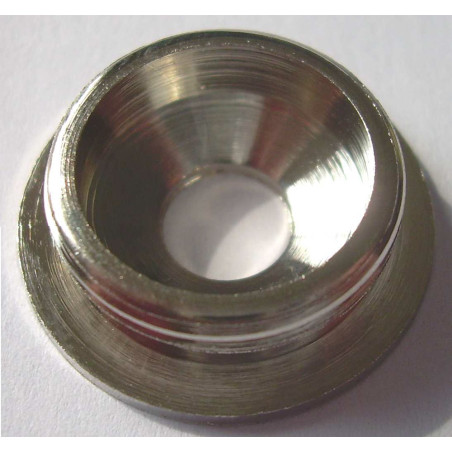 1 x Fixation Miroir Laiton nickelé et Embase 22X22
