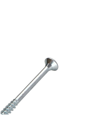 Vis bois TEKOR Tête fraisée Cranté 6X80 Filetée sur 48 TORX T30 Acier zingué Pointe antifendage type 17