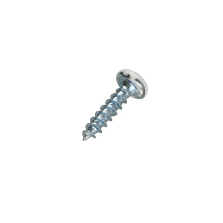 1 x VBA Vis bois agglo Tête ronde TR Pozi N°2 3.5X15 Acier zingué Laqué blanc RAL9010 blanc pur