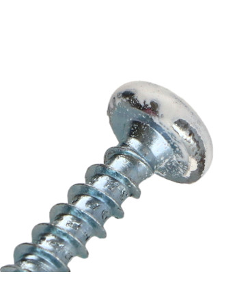 VBA Vis bois agglo Tête ronde TR Pozi N°2 3.5X15 Acier zingué Laqué blanc RAL9010 blanc pur