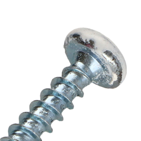1 x VBA Vis bois agglo Tête ronde TR Pozi N°2 3.5X15 Acier zingué Laqué blanc RAL9010 blanc pur
