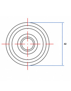 Rosace plate 40 Acier zingué 2