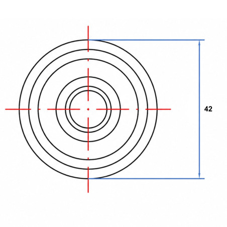 1 x Rosace plate 40 Acier zingué