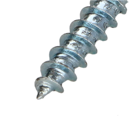 1 x VBA Vis bois agglo Tête ronde TR Pozi N°2 3.5X15 Acier zingué Laqué blanc RAL9010 blanc pur