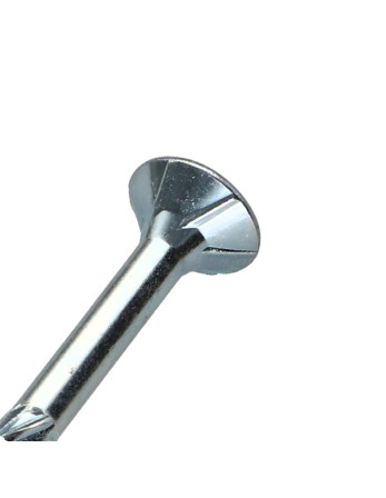 Vis charpente TEKOR Tête fraisée Cranté TORX T40 8X100 Filetée sur 60 Pointe antifendage type 17 Acier zingué