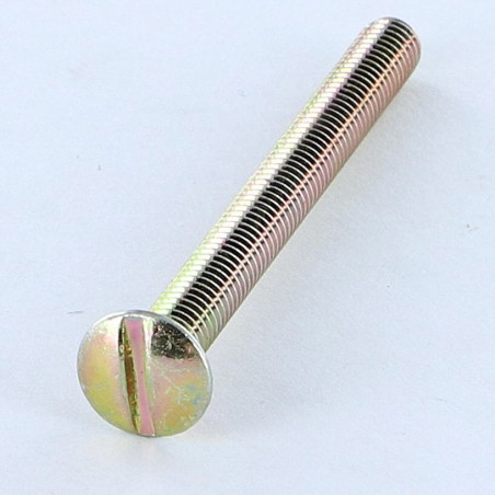 1 x Vis métaux Tête fraisée bombée TFB Fendue M4X20 Bichromaté