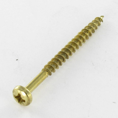 1 x VBA3 Tête ronde TR Pozi 4X25 Acier laitonne