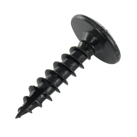 1 x Vis bois TEKOR Vis Penture 6X25 Filetée sur 25 TORX T30 Acier zingué noir Pointe antifendage type 17
