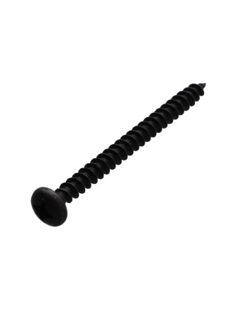 VBA Vis bois agglo Tête ronde TR Pozi N°2 5X60 Acier zingué nickel noir renforcE - Haute tenue à la corrosion