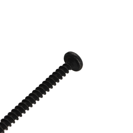 1 x VBA Vis bois agglo Tête ronde TR Pozi N°2 5X60 Acier zingué nickel noir renforcE - Haute tenue à la corrosion