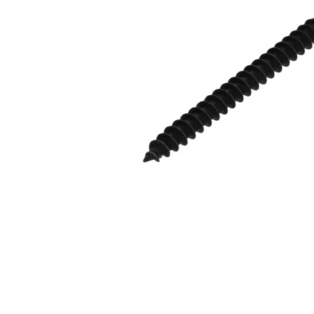 1 x VBA Vis bois agglo Tête ronde TR Pozi N°2 5X60 Acier zingué nickel noir renforcE - Haute tenue à la corrosion