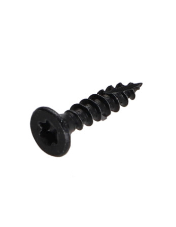 Vis bois TEKOR Tête fraisée Cranté 4X20 TORX T20 Acier zingué noir Filetage total Pointe antifendage type 17