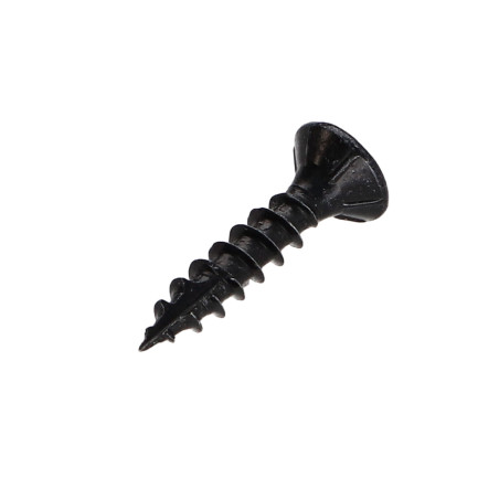 1 x Vis bois TEKOR Tête fraisée Cranté 4X20 TORX T20 Acier zingué noir Filetage total Pointe antifendage type 17