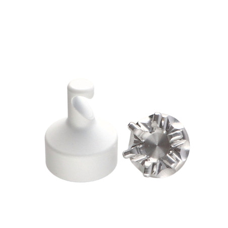 1 x Crochet décoratif Aluminium Blanc avec fixation pour plaque de plâtre L'ATTACHANTE