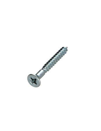 VBA Vis bois agglo Tête fraisée Pozi N°2 4.5X50 Percée Acier zingué
