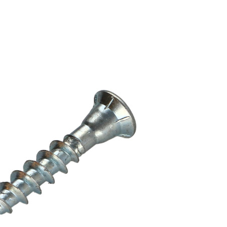 1 x VBA Vis bois agglo Tête fraisée Pozi N°2 4.5X50 Percée Acier zingué