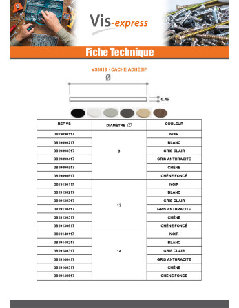 Cache adhésif Diamètre 14 Blanc