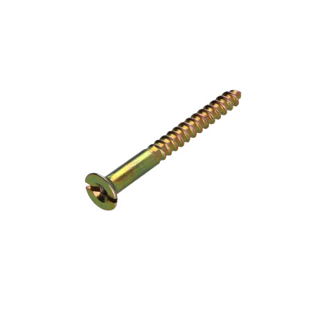 1 x Vis bois Bichromaté 6X60 Percée et taraudée M3 Pas de 60
