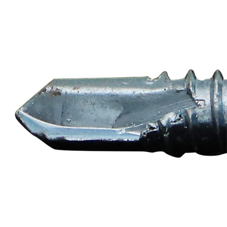 1 x Vis autoperceuse Tête hexagonale TH 6.3X75 Filet tôle Acier zingué LAQ RAL1015 ivoire clair