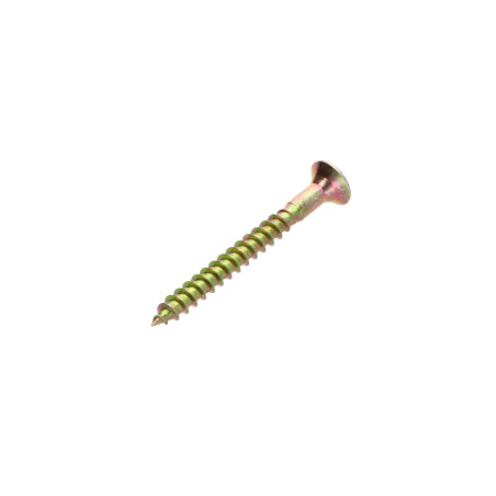 1 x VBA Vis bois agglo Tête fraisée Pozi N°2 4.5X40 Percée Bichromaté