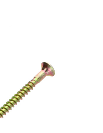 VBA Vis bois agglo Tête fraisée Pozi N°2 4.5X40 Percée Bichromaté