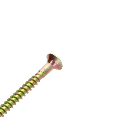 1 x VBA Vis bois agglo Tête fraisée Pozi N°2 4.5X40 Percée Bichromaté