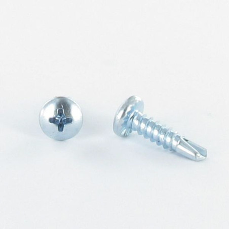 1 x Vis autoperceuse Tête cylindrique bombée TCB Phillips 3.5X16 Filet tôle Acier zingué