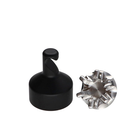 1 x Crochet décoratif Aluminium Noir avec fixation pour plaque de plâtre L'ATTACHANTE