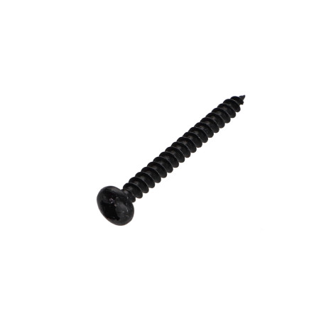 1 x VBA Vis bois agglo Tête ronde TR Pozi N°2 5X40 Acier zingué noir