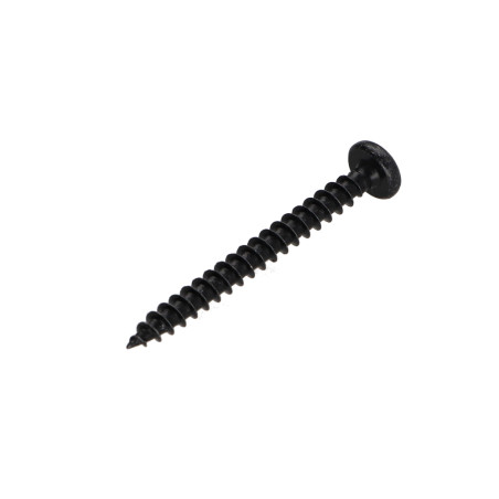 1 x VBA Vis bois agglo Tête ronde TR Pozi N°2 5X40 Acier zingué noir