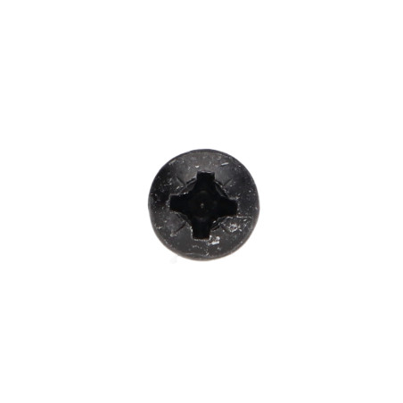 1 x VBA Vis bois agglo Tête ronde TR Pozi N°2 5X40 Acier zingué noir
