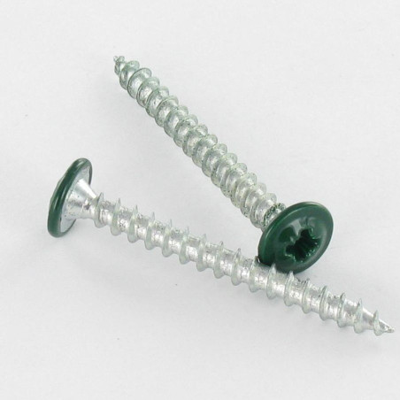 1 x VBA3 Poelier Pozi 4X40 Acier zingué RAL6005 vert mousse Vert