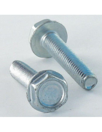 Vis autotaraudeuse Tête hexagonale TH Embase collerette Lisse M3X8 Acier zingué microvis