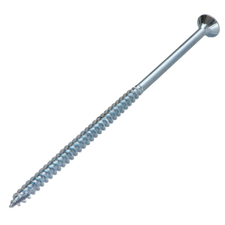 1 x Vis bois TEKOR Tête fraisée Cranté 5X120 Filetée sur 70 TORX T25 Acier zingué Pointe antifendage type 17