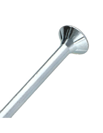 Vis bois TEKOR Tête fraisée Cranté 5X120 Filetée sur 70 TORX T25 Acier zingué Pointe antifendage type 17