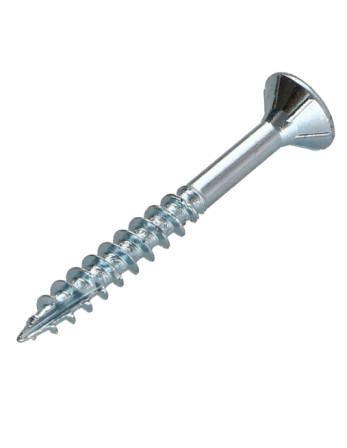 Vis bois TEKOR Tête fraisée Cranté 3.5X35 Filetée sur 21 TORX T15 Acier zingué Pointe antifendage type 17
