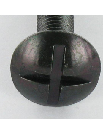 Vis Poelier Fendue En Croix M8X50 Acier zingué noir