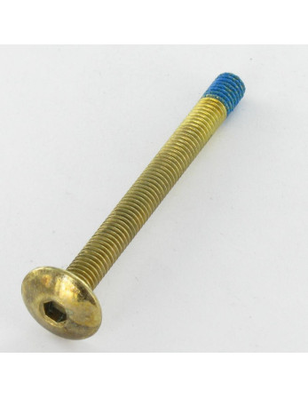 Vis Poelier M6X65 Clé de 4 HC4 Acier laitonne Frein filet