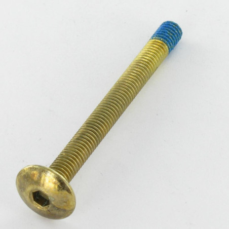 1 x Vis Poelier M6X65 Clé de 4 HC4 Acier laitonne Frein filet