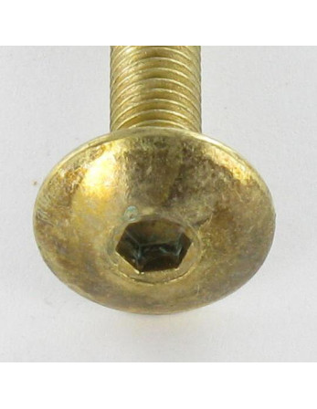 Vis Poelier M6X65 Clé de 4 HC4 Acier laitonne Frein filet