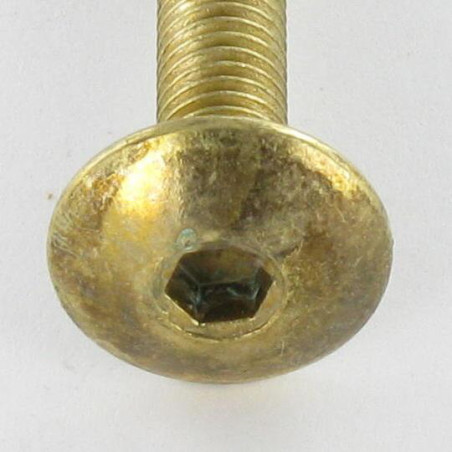 1 x Vis Poelier M6X65 Clé de 4 HC4 Acier laitonne Frein filet