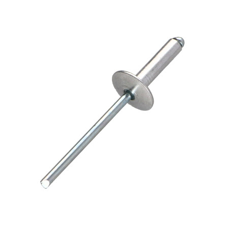 1 x Rivet aveugle Aluminium Tige acier 4.8X12 Epaisseur de serrage 5 à 7 Tête extra large ALX