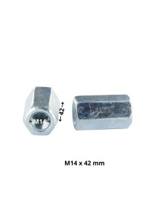 Manchon Hexagonal M14X42 Surplat 22 Acier zingué 2