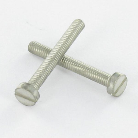 1 x Vis métaux Laiton nickelé Tête cylindrique large TCL Fendue M6X30 10 MICR
