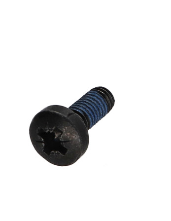 Vis métaux tête cylindrique bombée large Pozi N°3 M6X12 Acier zingué noir Frein filet