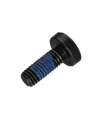 Vis métaux tête cylindrique bombée large Pozi N°3 M6X12 Acier zingué noir Frein filet