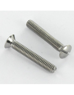 Vis métaux Laiton chrome Tête fraisée bombée TFB Fendue...