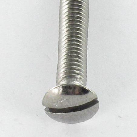 1 x Vis métaux Laiton chrome Tête fraisée bombée TFB Fendue M4X35