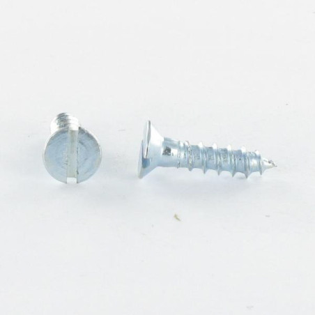 1 x Vis bois Tête fraisée Fendue 4X40 Acier zingué